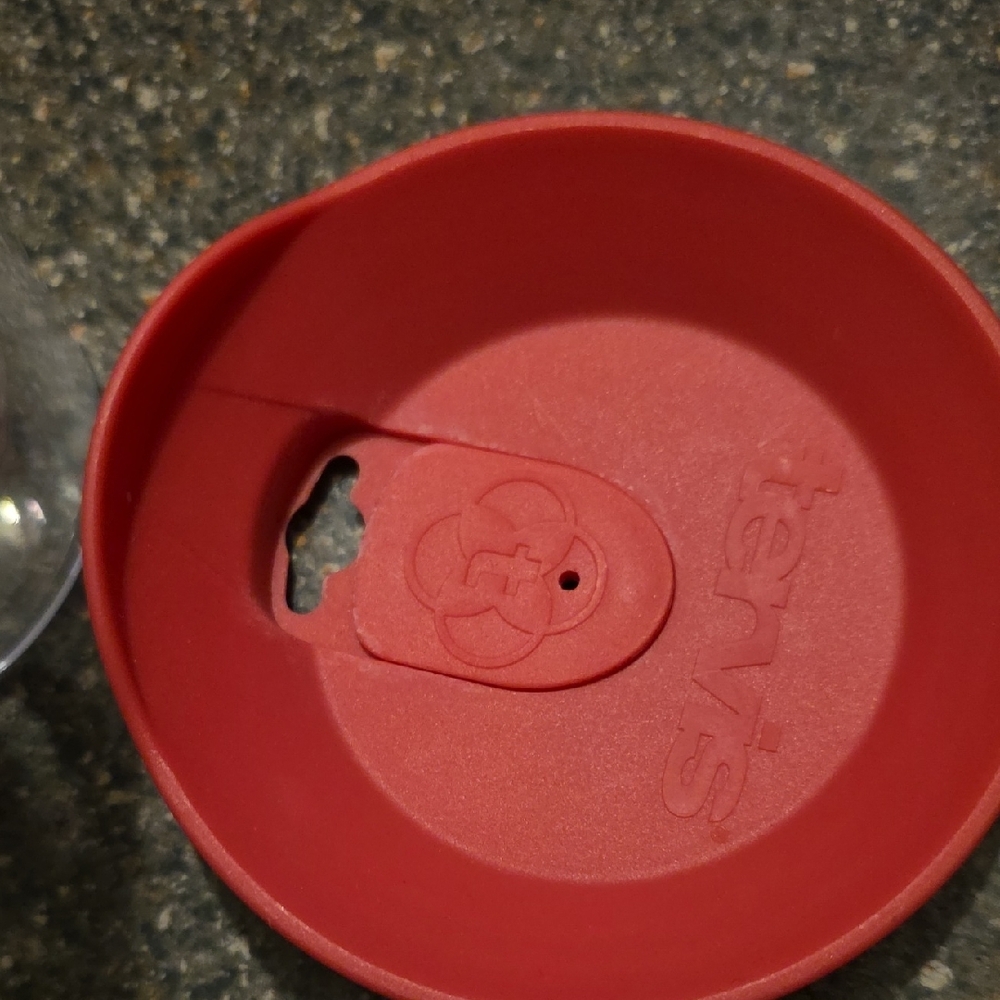 Dunkin' Donuts Clear Tumbler with Red Lid - Picture 3 of 5